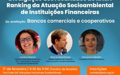 Live do RASA (Ranking da Atuação Socioambiental de Instituições Financeiras): 2ª avaliação — Bancos comerciais e cooperativos